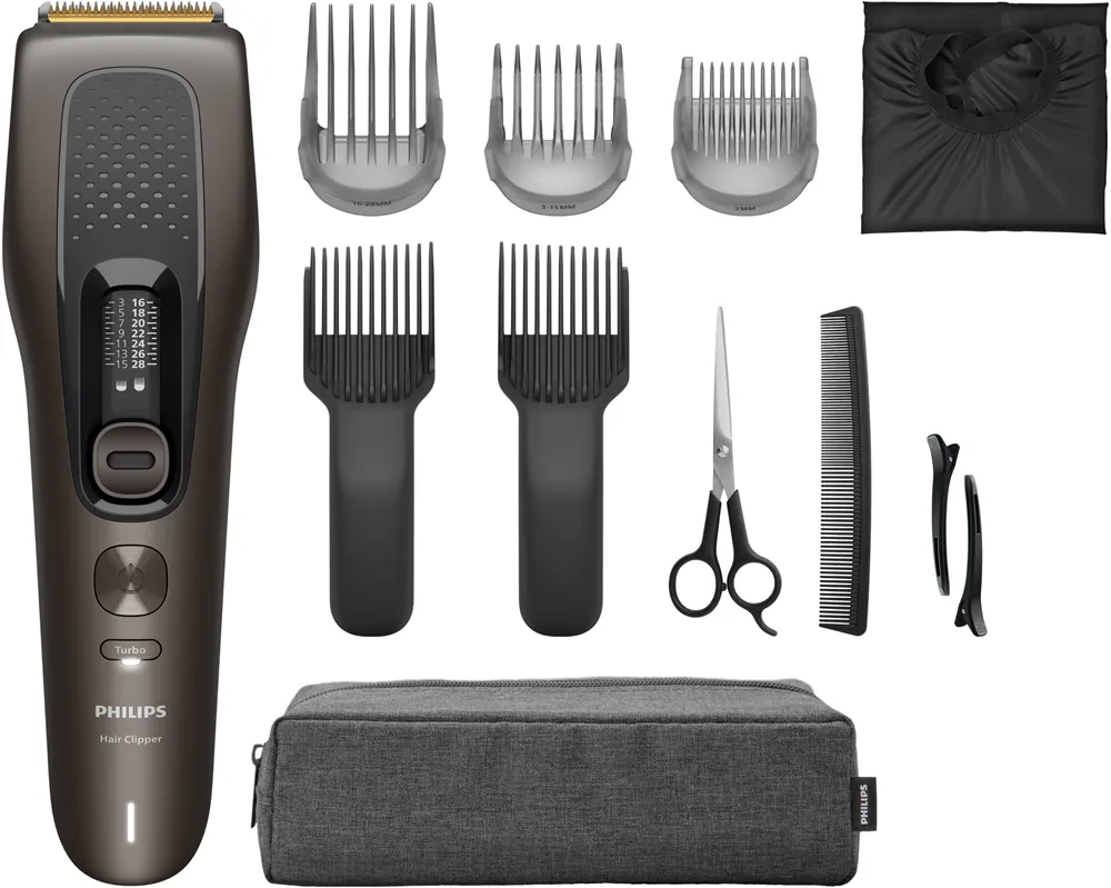 Машинка для стрижки волос Philips Series 9000 HC9721/15 с титановыми лезвиями, 28 настроек длины, 1 шт