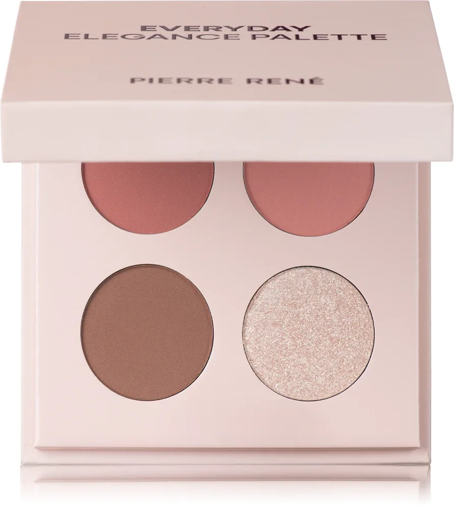 Pierre René Everyday Elegance Palette - Палетка теней для век Pierre Rene Everyday Elegance Palette с матовыми и блестящими тенями, 1 шт, 1 шт, оттенок Rose