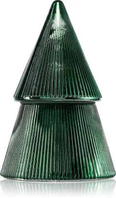 Свеча ароматическая Paddywax Stacked Tree с ароматом хвои, 198 г Green