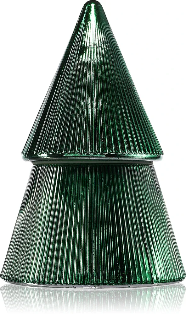 Свеча ароматическая Paddywax Stacked Tree с ароматом хвои, 198 г Green