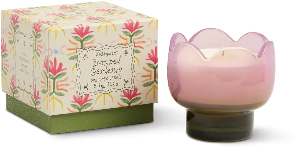 Ароматическая свеча Paddywax Tulip Bronzed Gardenia, весенний и летний аромат, с соевым воском, 155 г