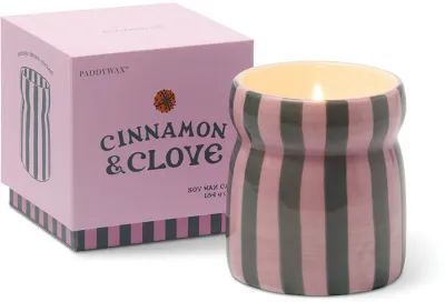 Ароматическая свеча Paddywax Cabana Cinnamon Clove, рождественский аромат, с соевым воском, 184 г