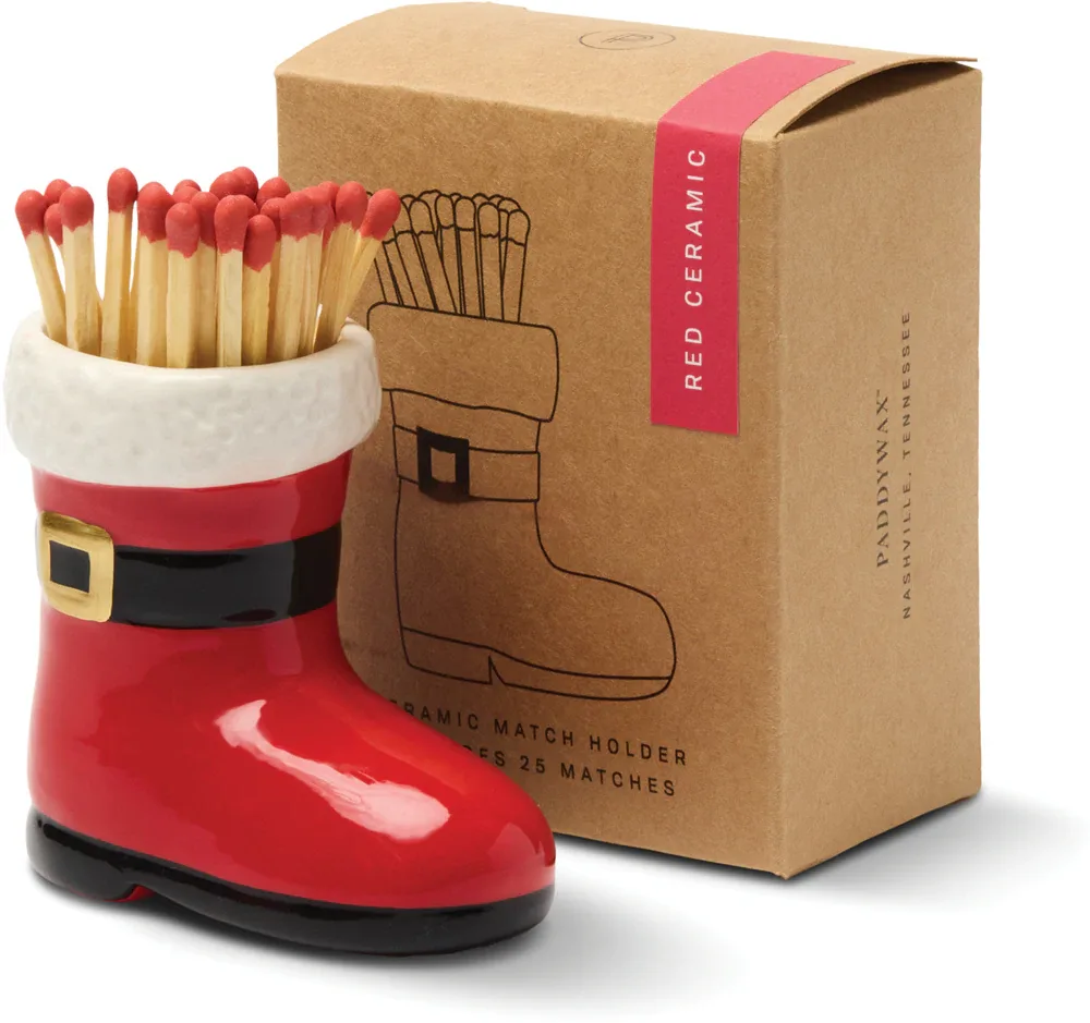 Спички Paddywax Santa Boot Match Holder для свечей, 25 шт
