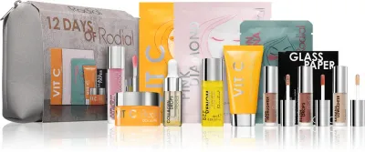 Набор косметики Rodial 12 Days of Rodial Glow подарочный, с мини-версиями средств для лица и губ