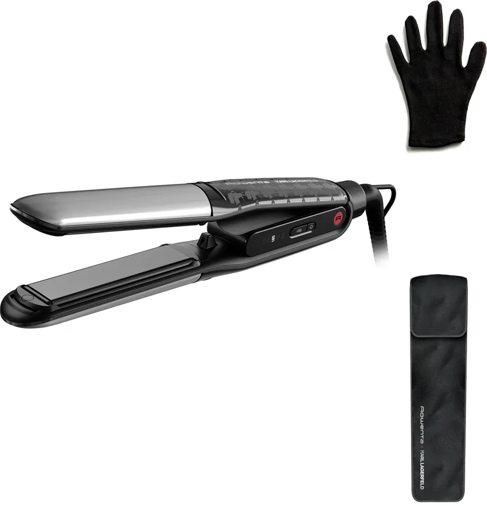 Выпрямитель для волос Rowenta Karl Lagerfeld Thermostyle SF7120E0 с ионизацией, с плавающими пластинами, 1 шт