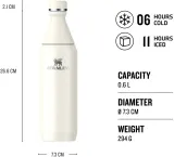 Бутылка Stanley All Day Slim Bottle из нержавеющей стали, с вакуумной изоляцией, 600 мл — фото 2
