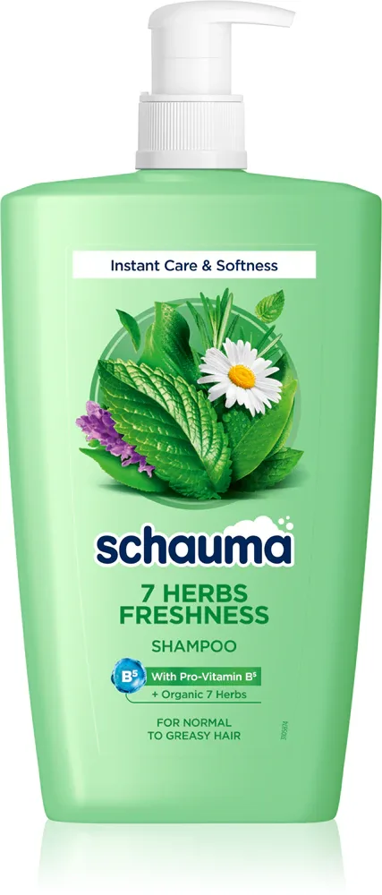 Шампунь Schwarzkopf Schauma 7 Herbs Freshness освежающий, со смесью семи трав, 1000 мл