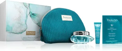 Набор косметики Thalgo Hyalu-Procollagen Collection подарочный, сыворотка, крем и патчи для глаз, с косметичкой