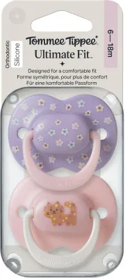 Пустышка Tommee Tippee Ultimate Fit 6-18m ортодонтическая, симметричная, 6-18 месяцев, 2 шт