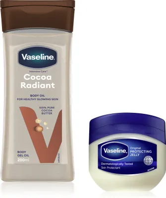 Набор для тела Vaseline Cocoa Radiant масло для тела и вазелин Original, 200 мл и 100 мл