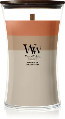 Свеча ароматическая Woodwick Trilogy Hearth Spice, z drewnianym knotem 610 г