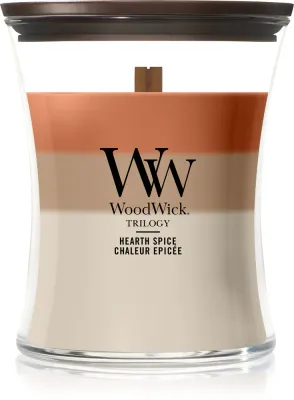 Свеча ароматическая Woodwick Trilogy Hearth Spice, z drewnianym knotem 275 г