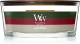Свеча ароматическая Woodwick Trilogy Holiday Garland с деревянным фитилём, согревающий аромат, 453,6 г z drewnianym knotem — фото 1