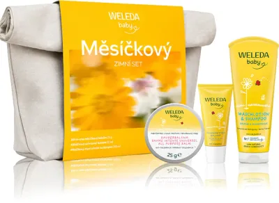 Набор для малышей Weleda Baby Winter Set бальзамы и шампунь-гель для душа, подарочный