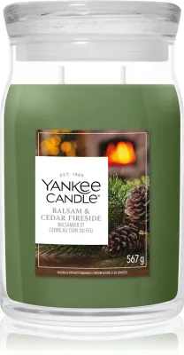 Ароматическая свеча Yankee Candle Balsam Cedar Fireside, с соевым и пчелиным воском, 567 г