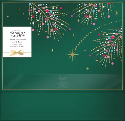 Подарочный набор Yankee Candle Christmas Collection Candle Reed Duo, свеча 368 г и аромадиффузор 100 мл, 2 шт