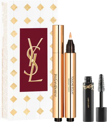Подарочный набор Yves Saint Laurent Touche Eclat Radiant Touch, хайлайтер 2,5 мл и тушь Lash Clash Extreme Volume 2 мл