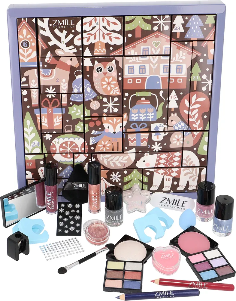 Адвент-календарь ZMILE COSMETICS Winter Harmony с декоративной косметикой, 24 сюрприза