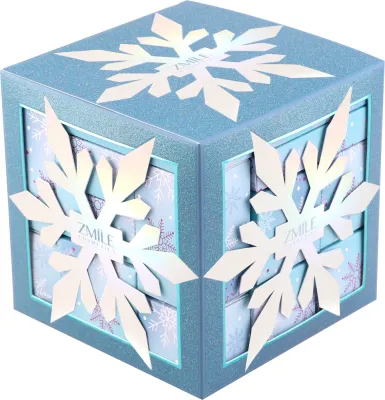 Адвент-календарь ZMILE COSMETICS Snowflake Puzzle с декоративной косметикой, 24 сюрприза Frosty White