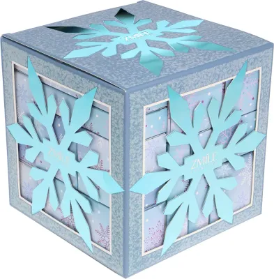 Адвент-календарь ZMILE COSMETICS Snowflake Puzzle с декоративной косметикой, 24 сюрприза Ice Blue