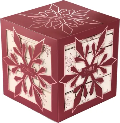 Адвент-календарь ZMILE COSMETICS Snowflake Puzzle с декоративной косметикой, 24 сюрприза Cherry Red