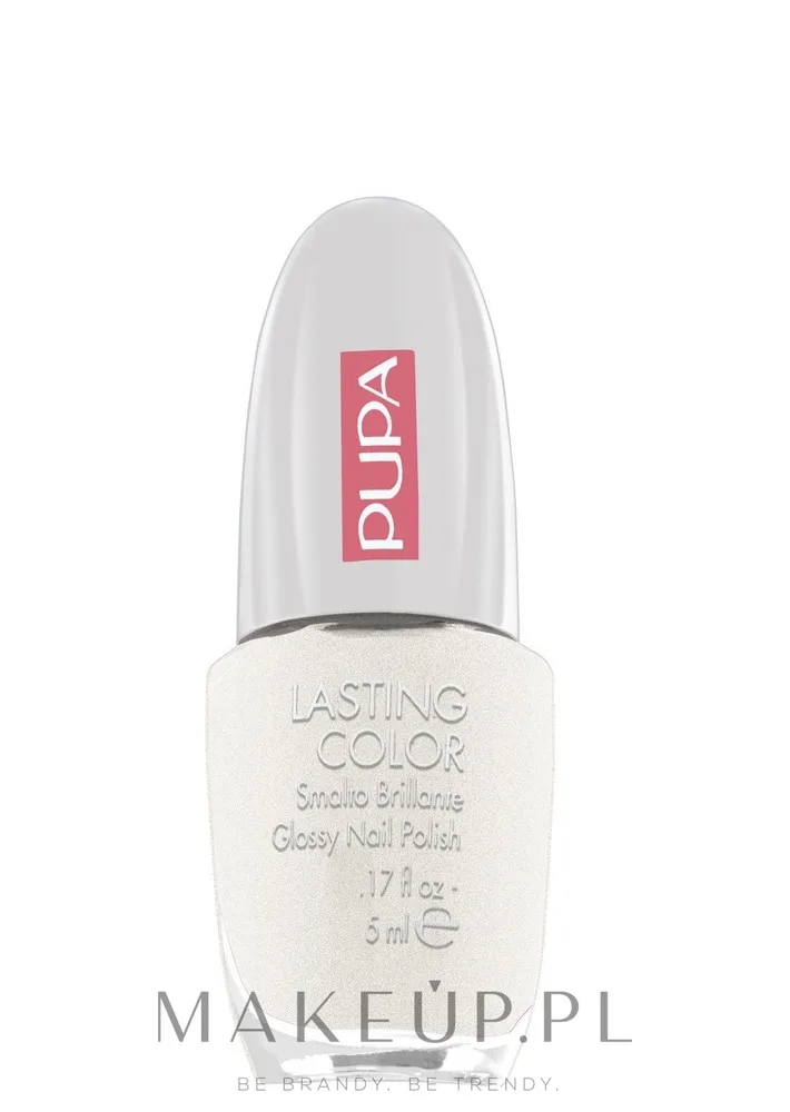 Pupa Lasting Color лак для ногтей глянцевый плотный пигмент тонкая кисть маникюр 5 мл, оттенок 102 - Pearly White
