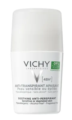 Vichy Deo антиперспирант шариковый для чувствительной кожи, защита до 48 часов, успокаивающий, для подмышек, 50 мл
