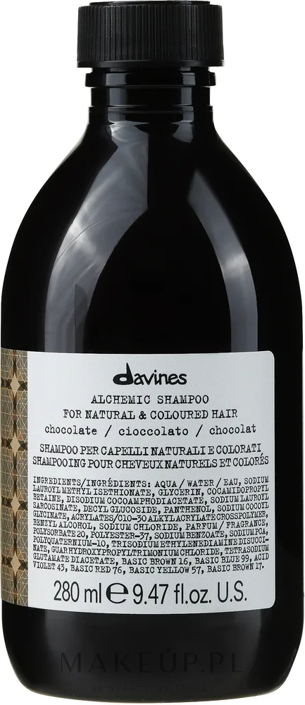 Шампунь для тёмно-коричневых волос Davines Alchemic Shampoo Chocolate, с прямыми пигментами, 280 мл