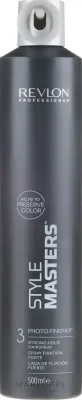 Лак для волос Revlon Professional Style Masters Photo Finisher-3 сильной фиксации, с пантенолом, 500 мл