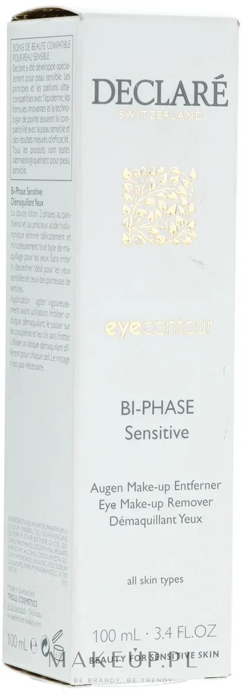 Declare Eye Contour средство для снятия макияжа с глаз двухфазное, для чувствительной кожи век, 100 мл