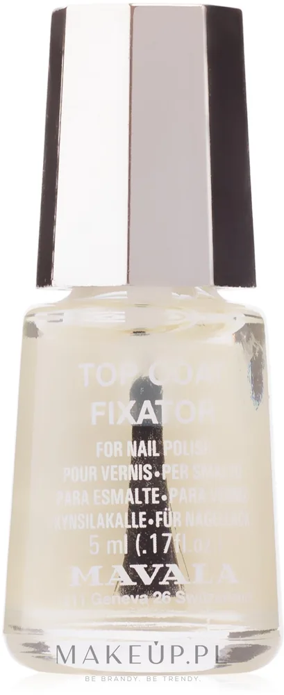 Mavala Top Coat Fixator верхнее покрытие для ногтей 5 мл, топ для маникюра с глянцевым блеском, закрепитель лака