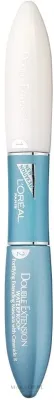Тушь для ресниц L'Oreal Paris Double Extend Waterproof Black, двойная формула, водостойкая, 14,5 мл