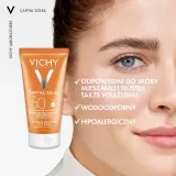 Эмульсия для лица Vichy Capital Soleil Emulsion Anti-Brillance SPF 50+ солнцезащитная, матирующая, водостойкая, 50 мл — фото 5