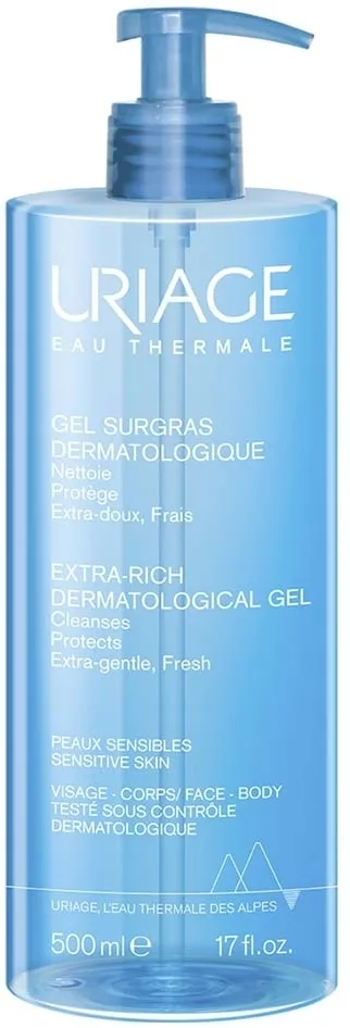Дерматологический гель для умывания лица и тела Uriage Dermatological Cleanser Gentle Foaming Gel