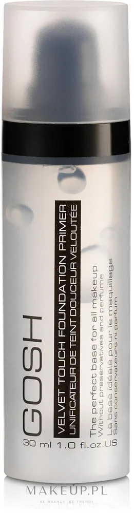 Gosh Copenhagen Transparentna baza pod makijaż - База под макияж Gosh Velvet Touch Foundation Primer