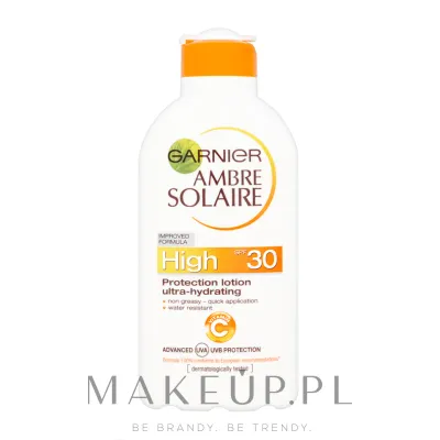 Garnier Ambre Solaire молочко солнцезащитное для тела с витамином C SPF 30 200 мл, водостойкое, защита от солнца на пляже