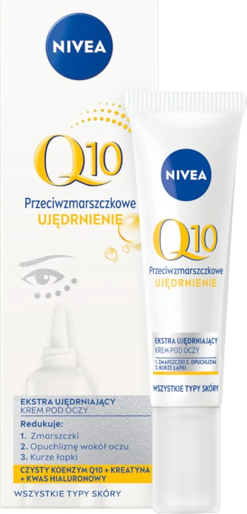 Крем для кожи вокруг глаз NIVEA Anti Wrinkle Q10 Firming укрепляющий, против морщин, с коэнзимом Q10, 15 мл