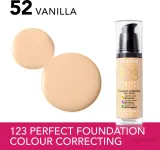 Тональная основа для лица Bourjois 123 Perfect Foundation с защитой от УФ-лучей, 30 мл, оттенок 52 - Vanille — фото 6