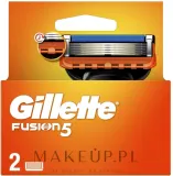 Gillette Fusion сменные кассеты для бритвы лезвия с увлажняющей полосой с алоэ набор 2 шт — фото 1