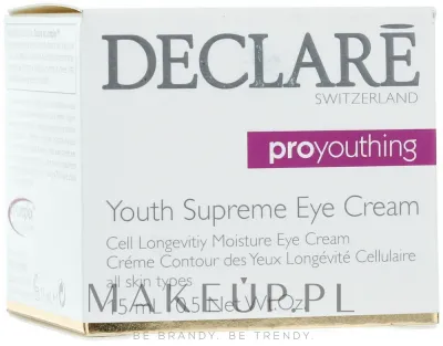 Declare Pro Youthing крем для кожи вокруг глаз антивозрастной, от отеков и теней, 15 мл