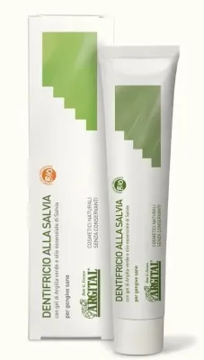 Argital Sage Toothpaste зубная паста с шалфеем натуральная, паста для ухода за дёснами и свежести дыхания