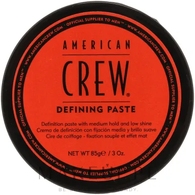 American Crew Classic Defining Paste паста для волос моделирующая 85 г, мужская укладка с матовым финишем, с пчелиным воском и ланолином