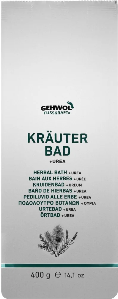 Соль для ванночек для ног Gehwol Fusskraft Herbal Bath травяная, смягчающая, 400 г