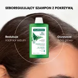Шампунь Klorane Seboregulating Treatment Shampoo With Nettle Extract на основе экстракта крапивы для жирных волос, 200 мл / 400 мл — фото 2