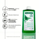 Шампунь Klorane Seboregulating Treatment Shampoo With Nettle Extract на основе экстракта крапивы для жирных волос, 200 мл / 400 мл — фото 3