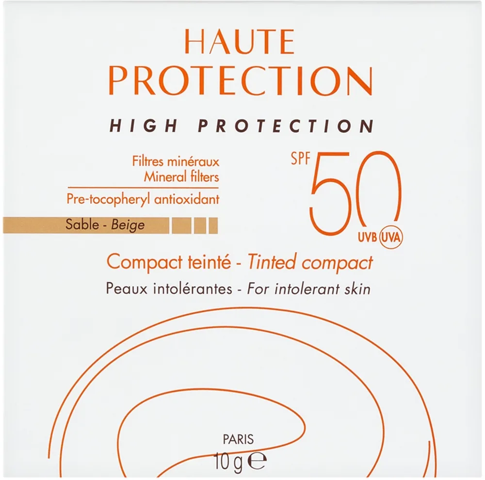 Минеральная компактная пудра-основа Avene High Protection Tinted Compact SPF 50, 10 г, оттенок Sable