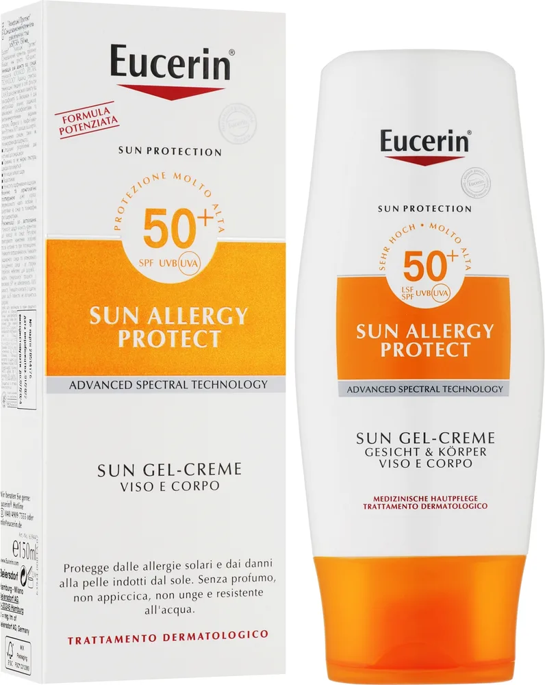 Крем-гель солнцезащитный Eucerin Sun Allergy Protection для лица и тела SPF 50