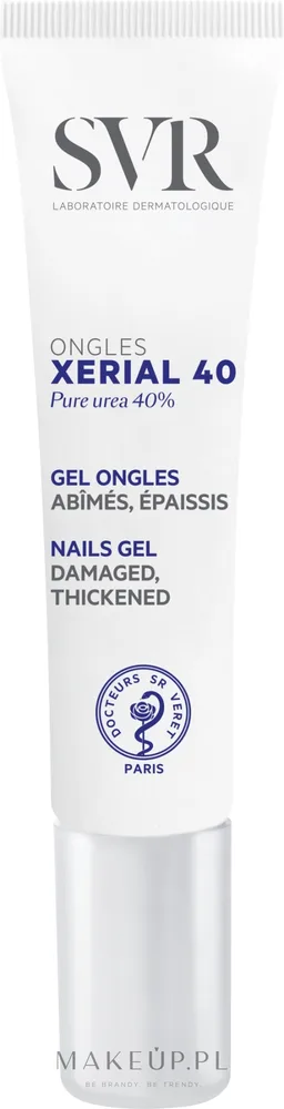 SVR Xerial 40 Ongles Gel гель для ногтей ухаживающий с мочевиной и салициловой кислотой для утолщённых и ребристых ногтей 10 мл