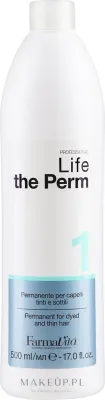 Состав для химической завивки Farmavita Life The Perm 1 для окрашенных и тонких волос, 500 мл