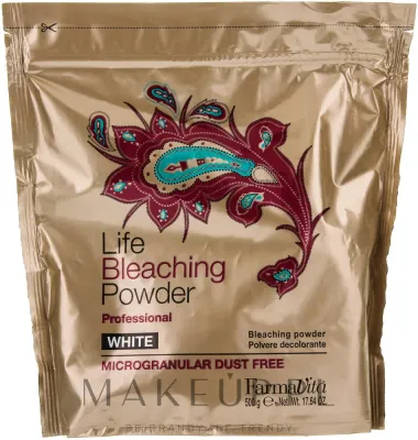 Пудра осветляющая для волос Farmavita Life Bleaching Powder White, для всех техник осветления, 500 г